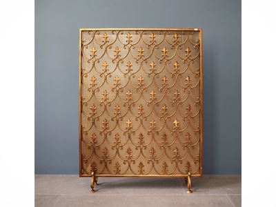 Copricalorifero in metallo dorato, dimensioni 116×89×30 cm