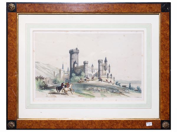 Vedute di monumenti e castelli francesi