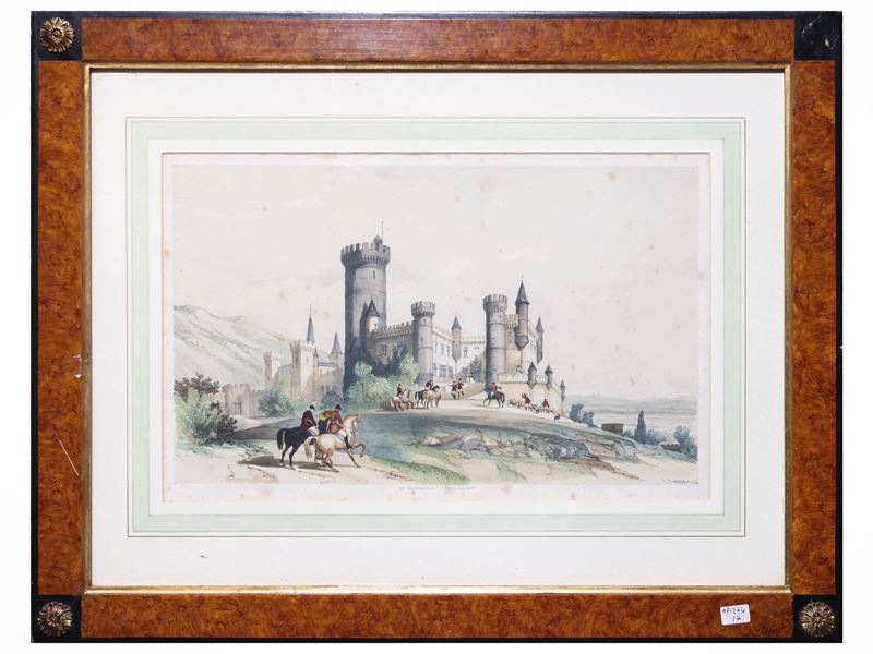 Raccolta di litografie raffiguranti monumenti e castelli francesi, XIX secolo