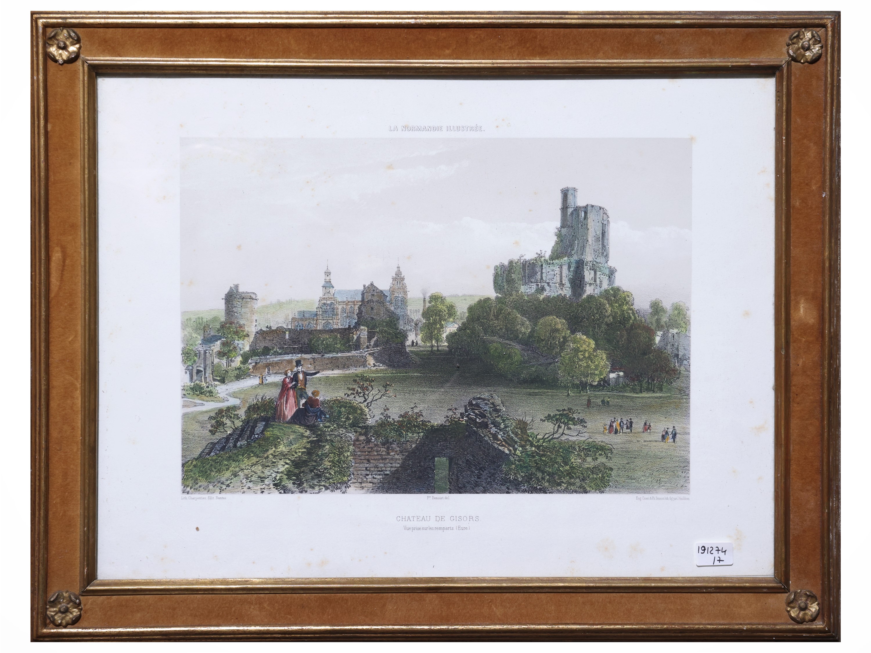 Raccolta di litografie raffiguranti monumenti e castelli francesi, XIX secolo