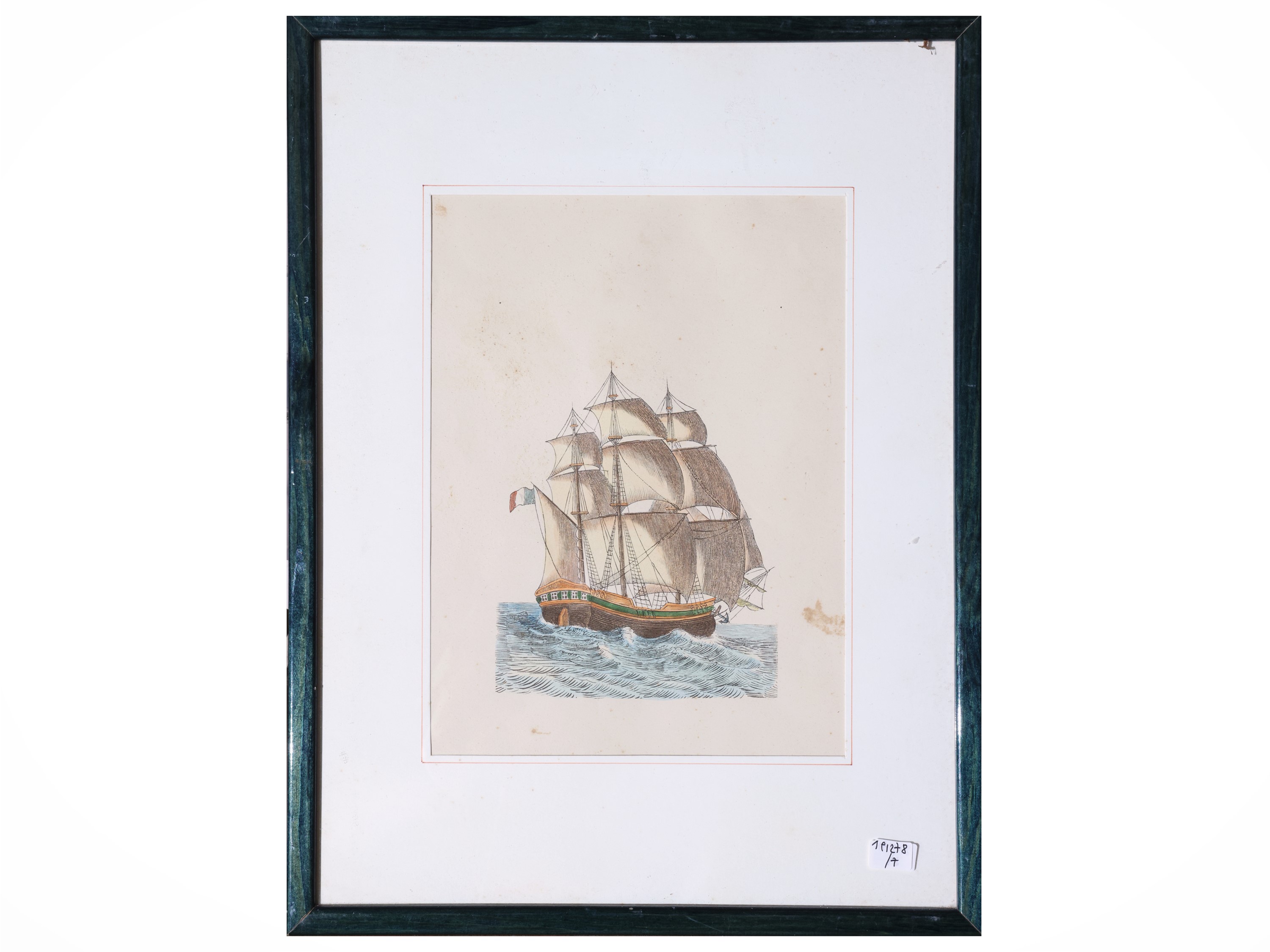Raccolta di stampe decorative e litografie con imbarcazioni (7), XIX secolo