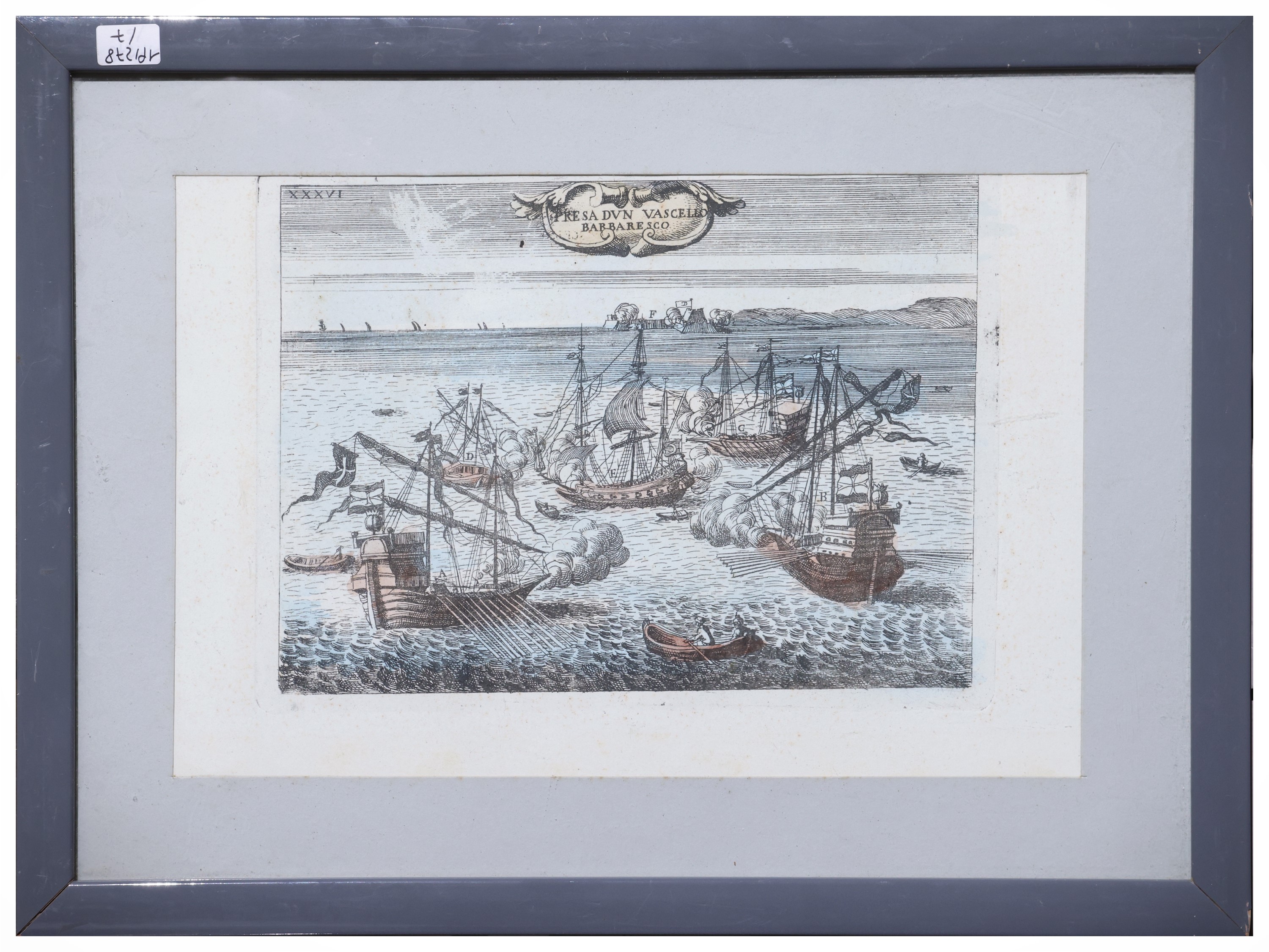 Raccolta di stampe decorative e litografie con imbarcazioni (7), XIX secolo