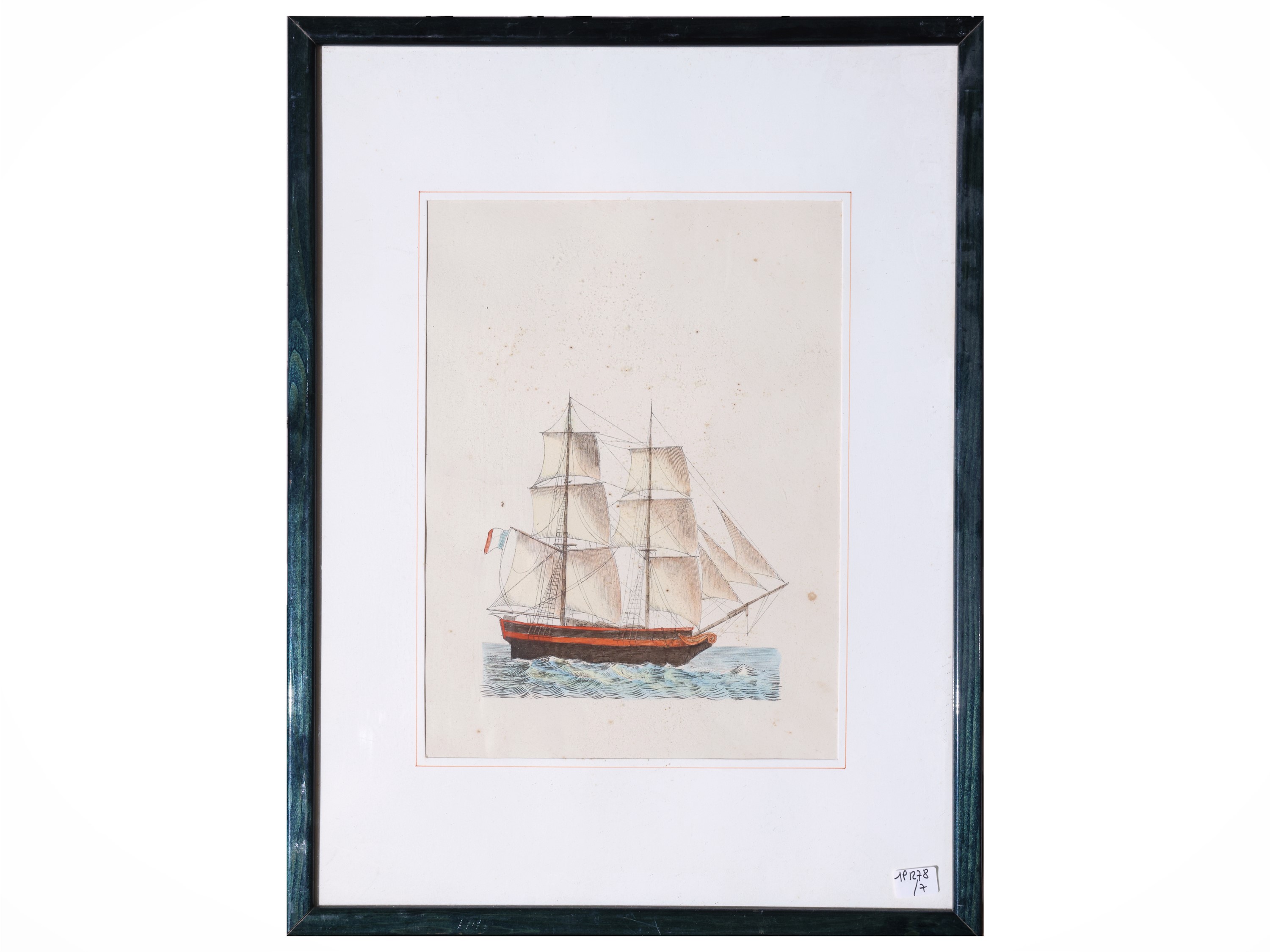 Raccolta di stampe decorative e litografie con imbarcazioni (7), XIX secolo