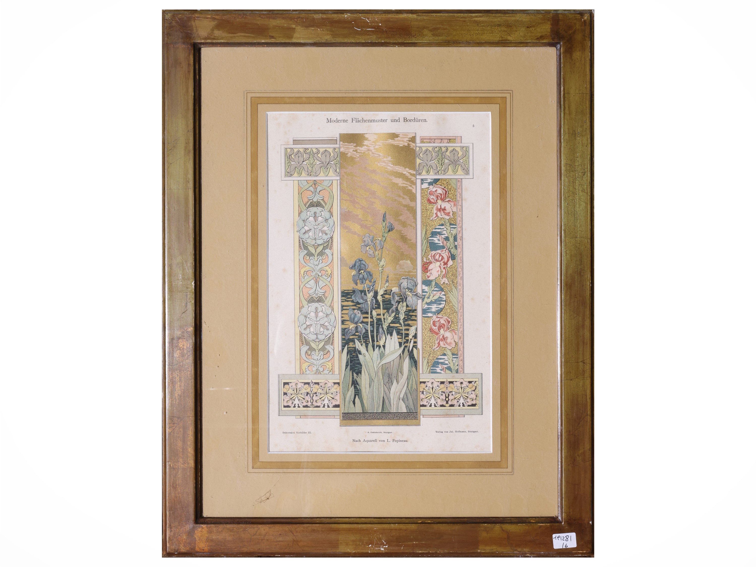 Anonimo, Decori e motivi ornamentali, litografie con acquerellatura e cromolitografie (serie da D...