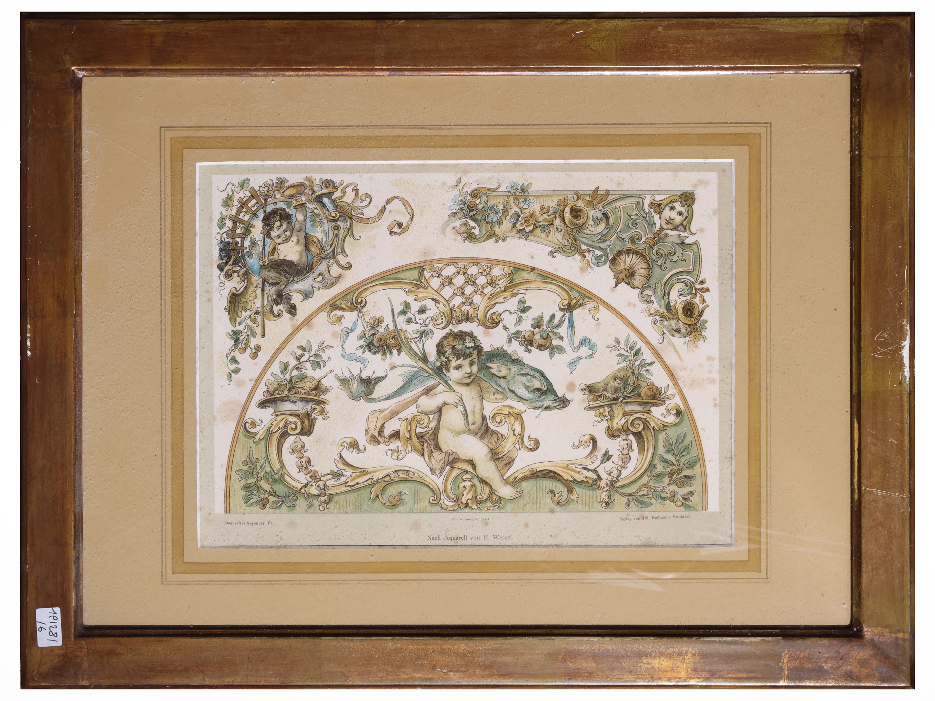 Anonimo, Decori e motivi ornamentali, litografie con acquerellatura e cromolitografie (serie da D...