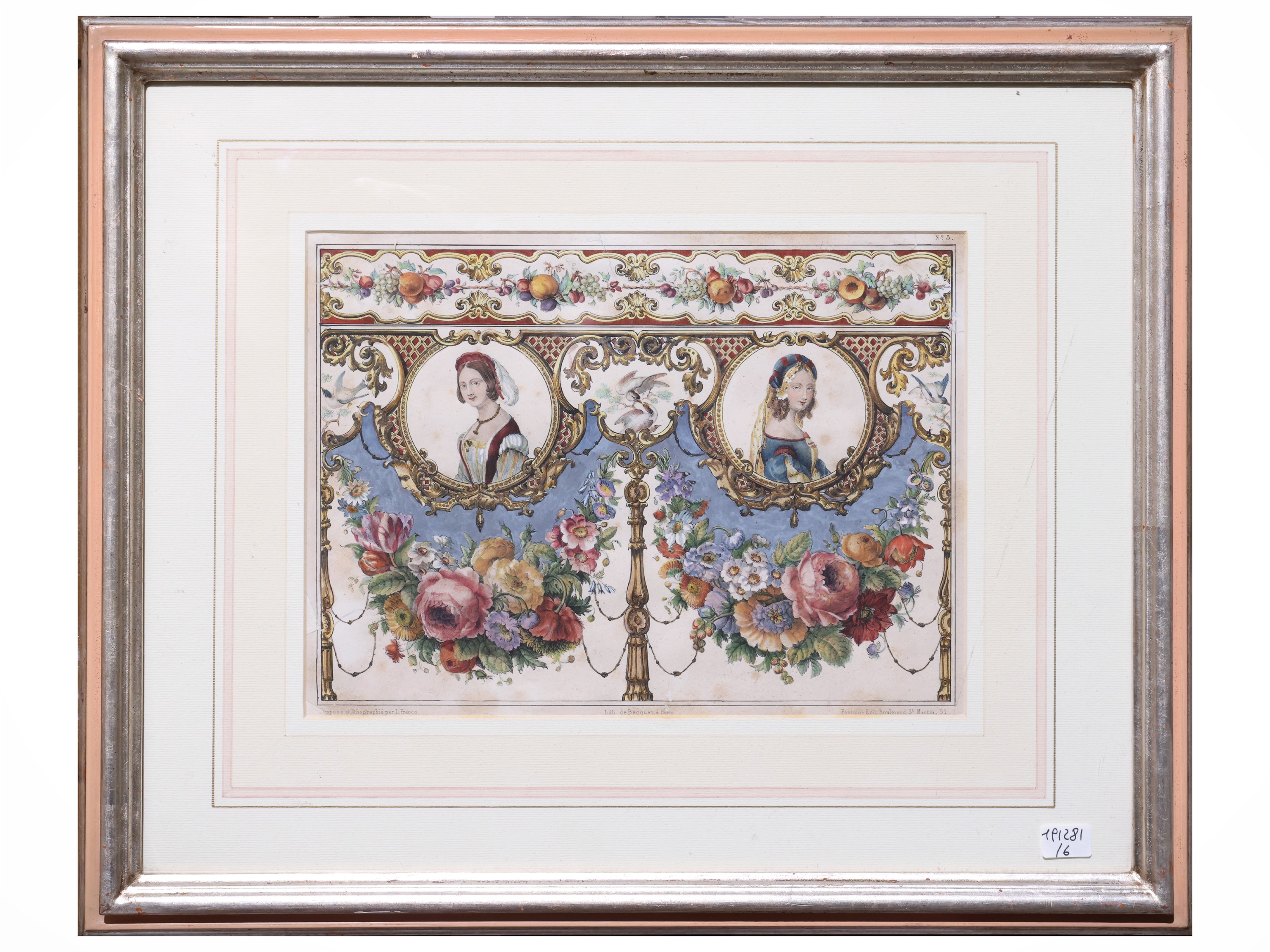 Anonimo, Decori e motivi ornamentali, litografie con acquerellatura e cromolitografie (serie da D...