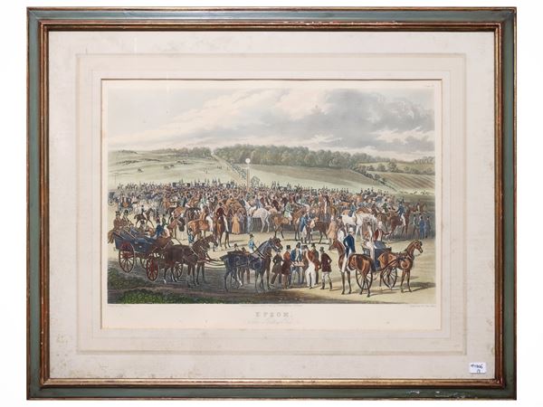 Horse racing scenes