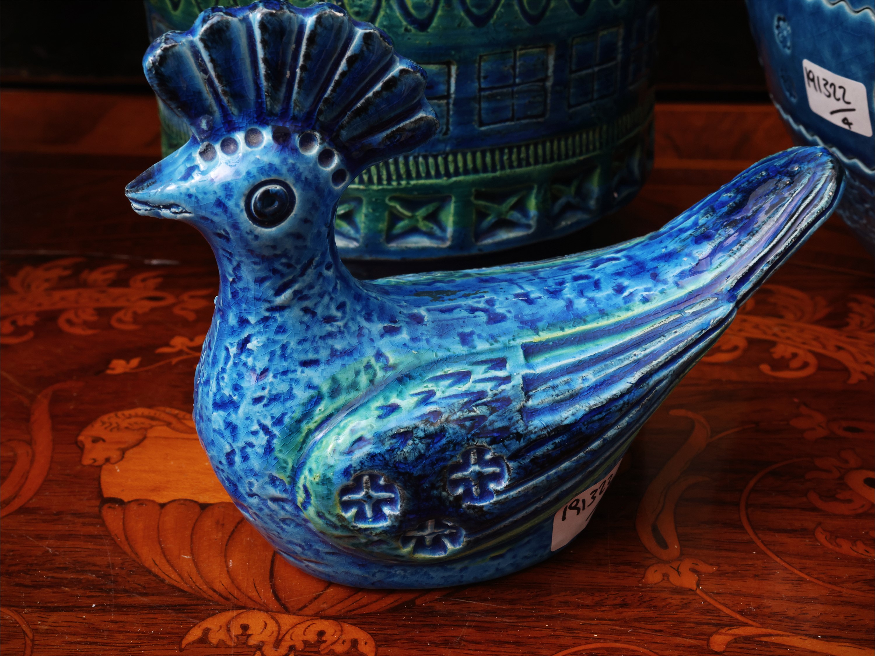 Bitossi, Accessori per la casa in ceramica smaltata blu