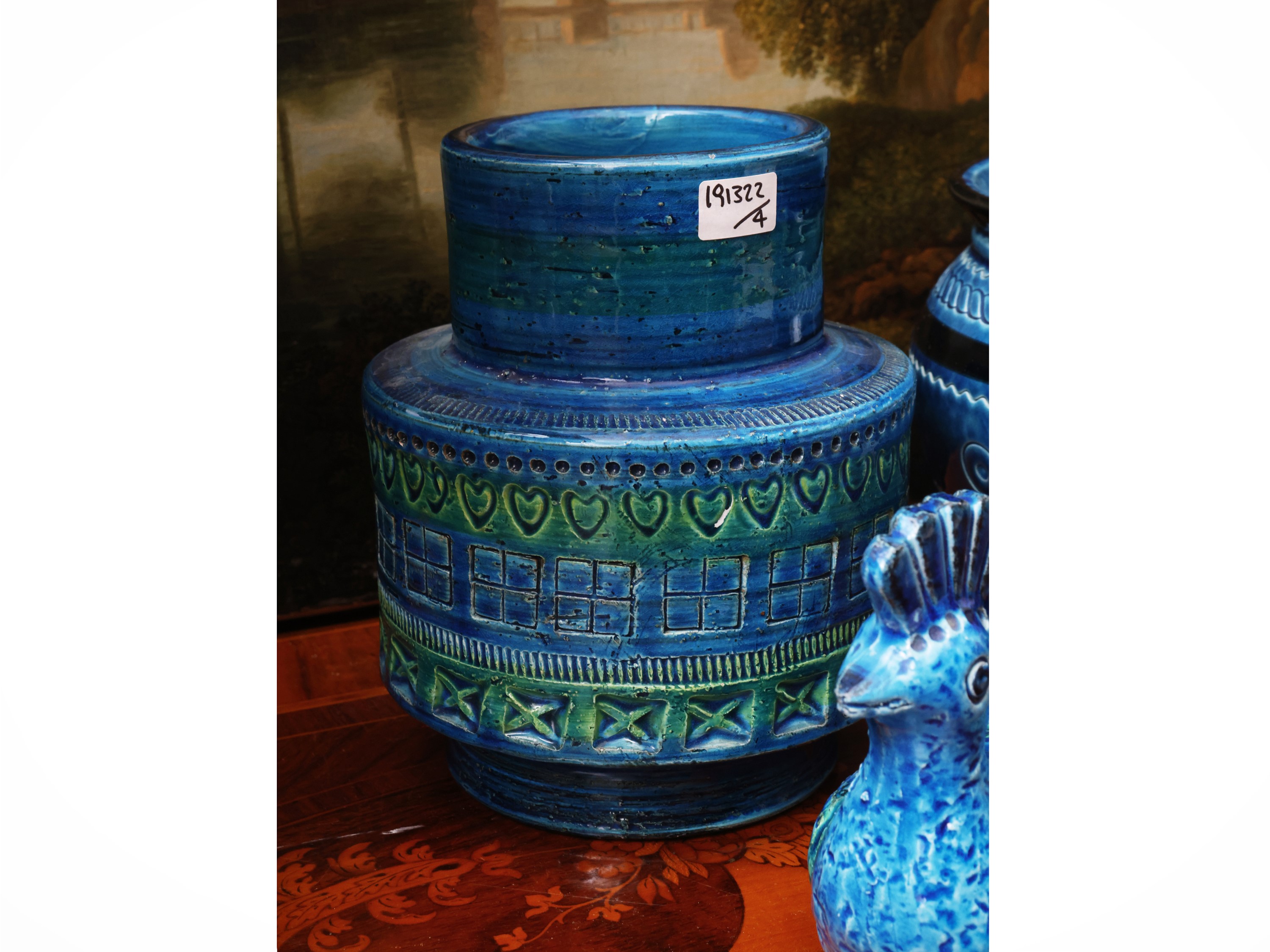 Bitossi, Accessori per la casa in ceramica smaltata blu