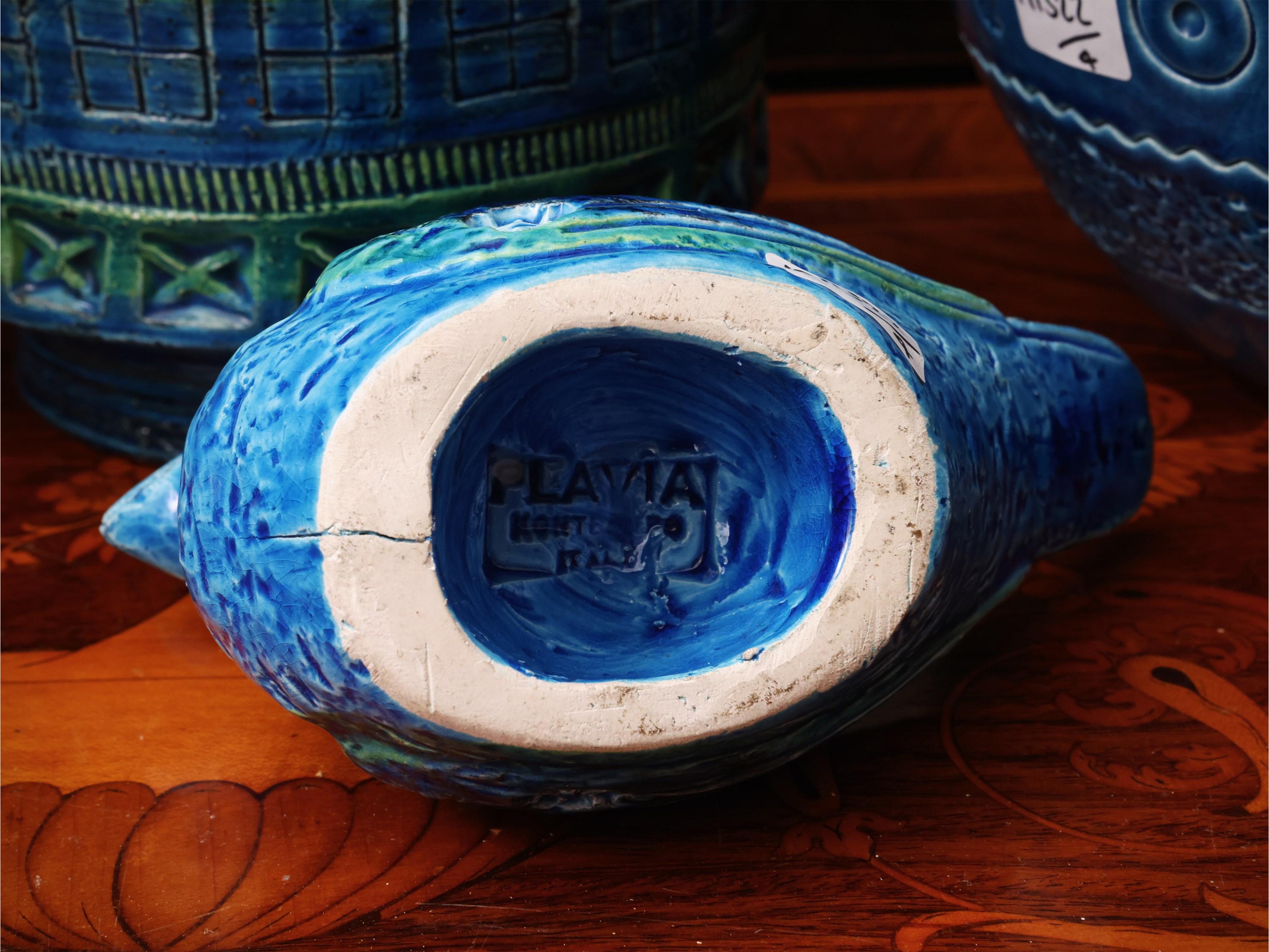 Bitossi, Accessori per la casa in ceramica smaltata blu