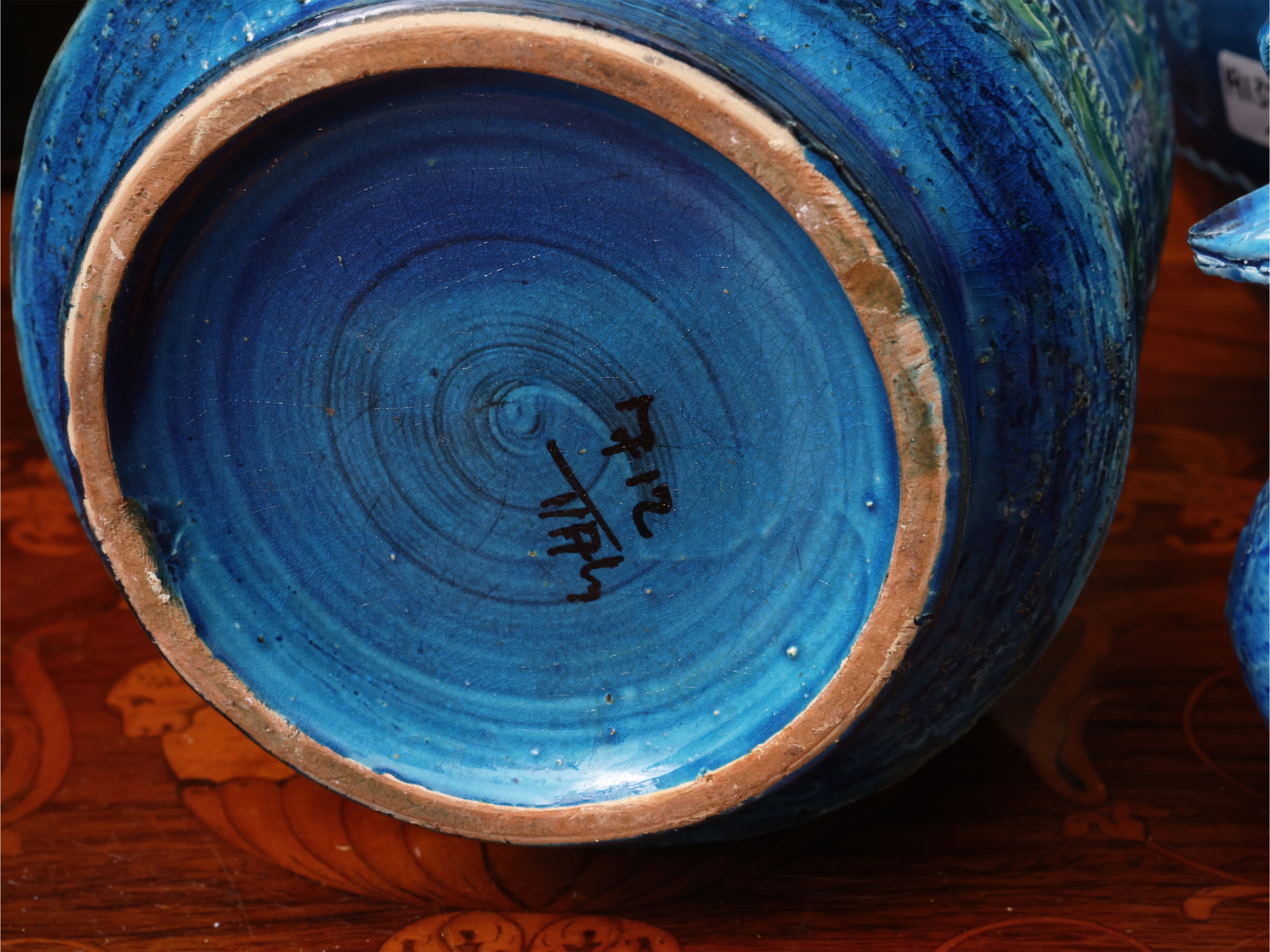 Bitossi, Accessori per la casa in ceramica smaltata blu