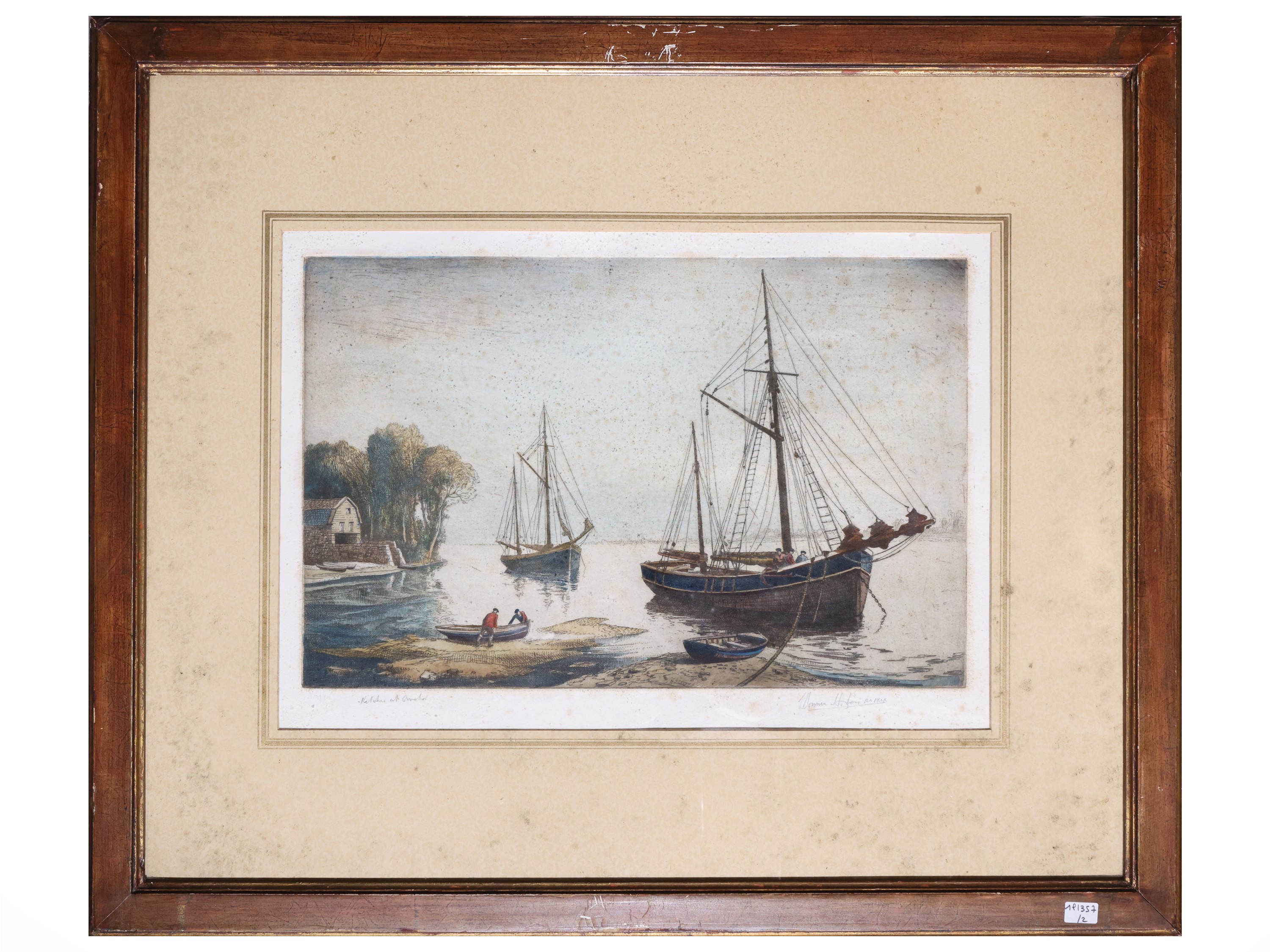 Edward Bouverie Hoyton - Heading out to Sea - Ketches at anchor