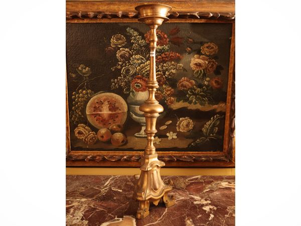 Torciera in bronzo dorato