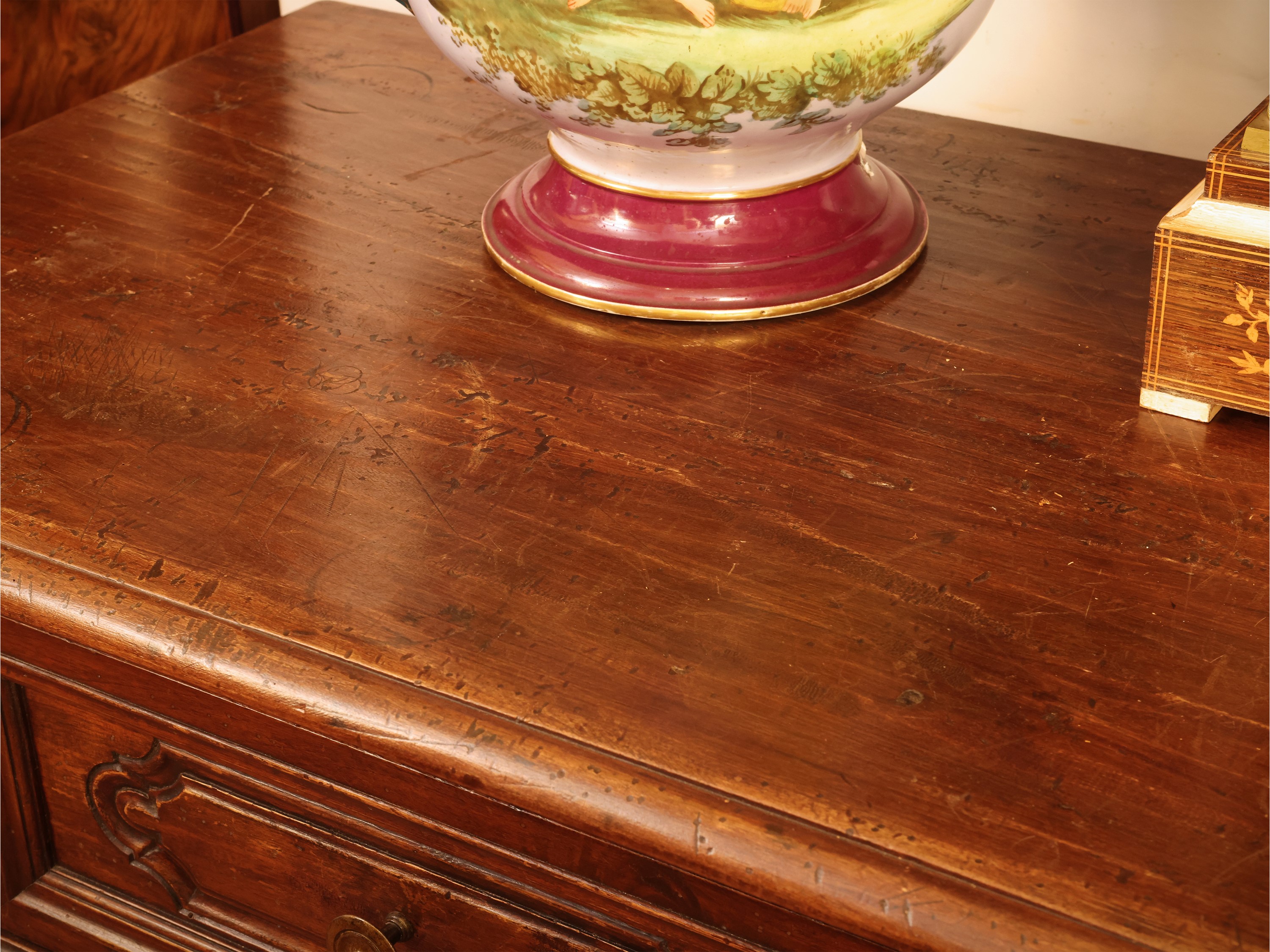 CREDENZA IN NOCE, stile seicentesco (XIX secolo)