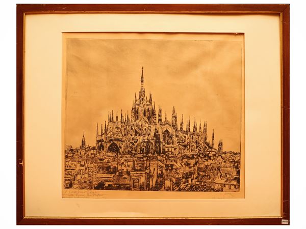 Anselmo Bucci : Milano  - Asta Déballage. Occasioni in asta - Maison Bibelot - Casa d'Aste Firenze - Milano