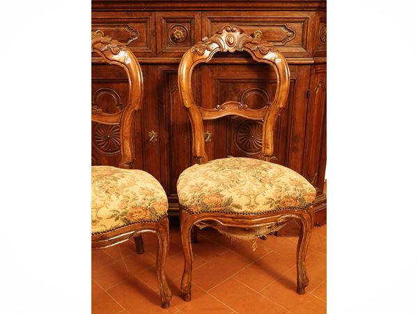 Six Louis Philippe chairs