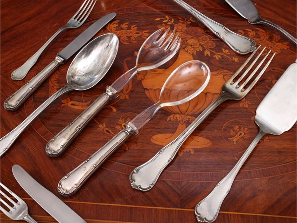 Silver cutlery service, Calegaro Padua