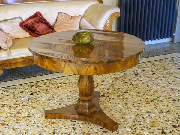 Center table in walnut root  (first half of the 19th century)  - Auction A Villa in Florence - Maison Bibelot - Casa d'Aste Firenze - Milano
