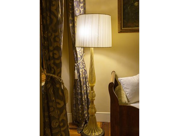Murano blown glass floor lamp  - Auction A Villa in Florence - Maison Bibelot - Casa d'Aste Firenze - Milano