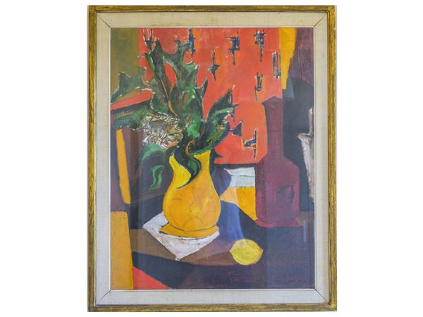 Piero Vignozzi : Natura morta  (XX secolo)  - Asta Una villa a Firenze - Maison Bibelot - Casa d'Aste Firenze - Milano