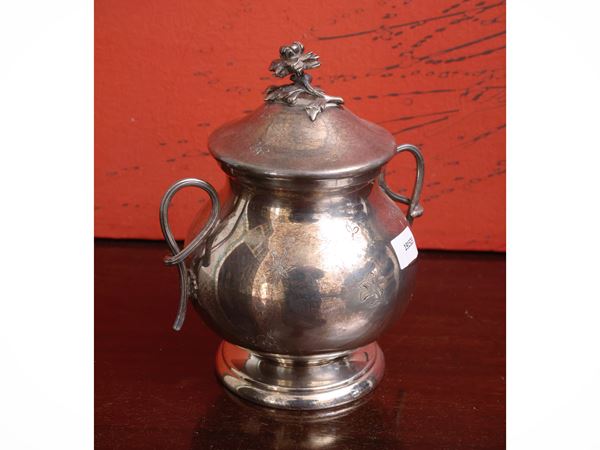 Silver sugar bowl