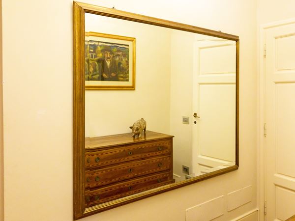 Mirror with gilded wooden frame