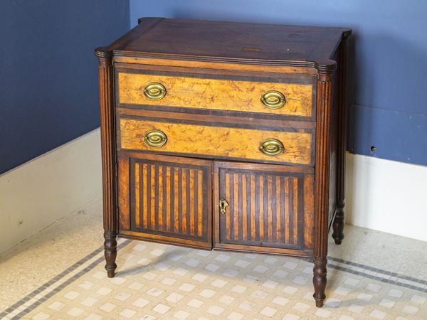 Cabinet veneered in briar and other essences