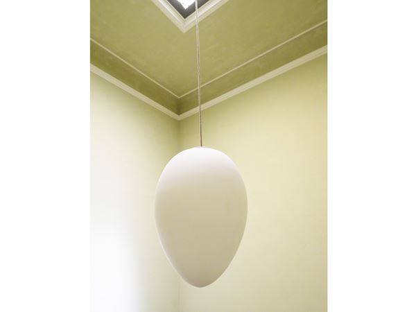 Satin glass chandelier