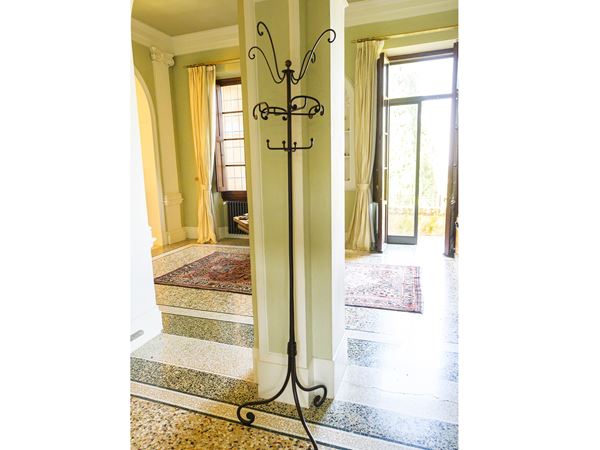 Wrought iron coat stand