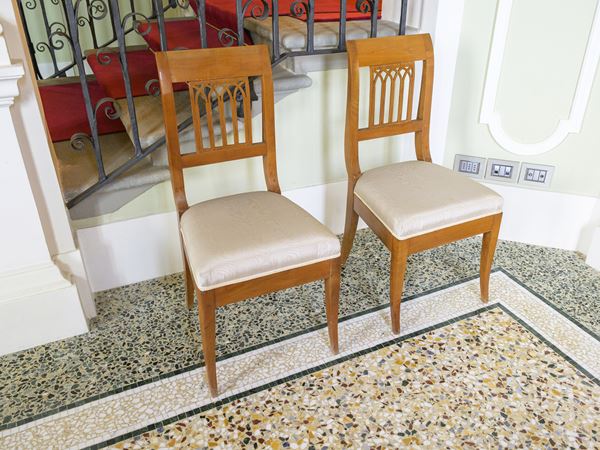 Pair of walnut chairs