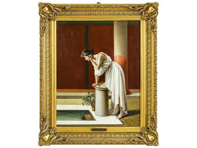 La vanità, olio su tela firmato e datato 1900