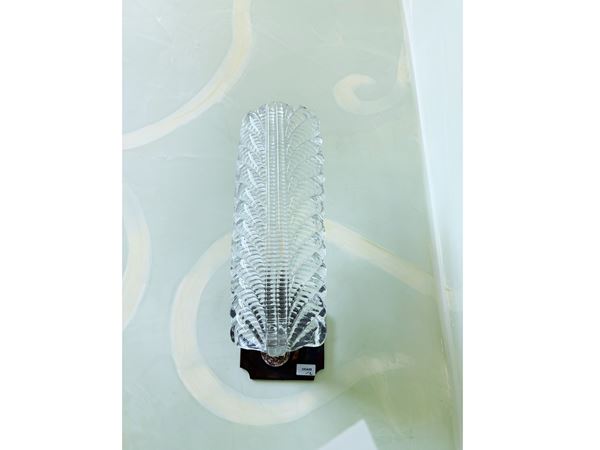 Pair of blown glass appliques