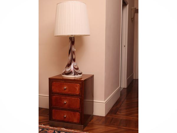 Walnut bedside table