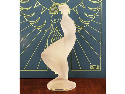Figura in Cristallo di Boemia, Girl in The Wind, Curt Schlevogt