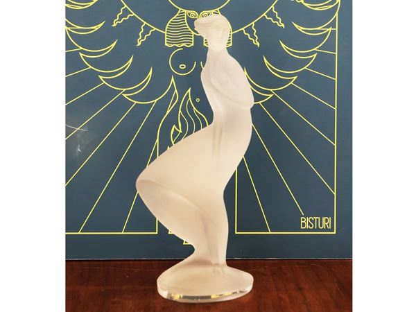 Figura in cristallo di Boemia, Girl in the wind, Curt Schlevogt