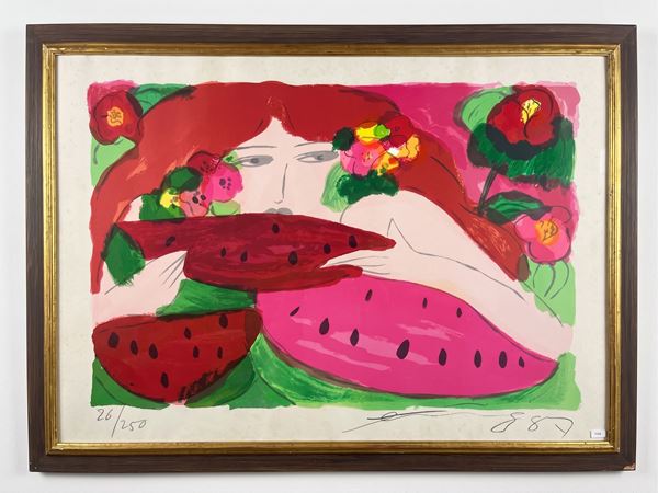 Ting Walasse : Watermelon  - Asta Una villa a Firenze - Maison Bibelot - Casa d'Aste Firenze - Milano