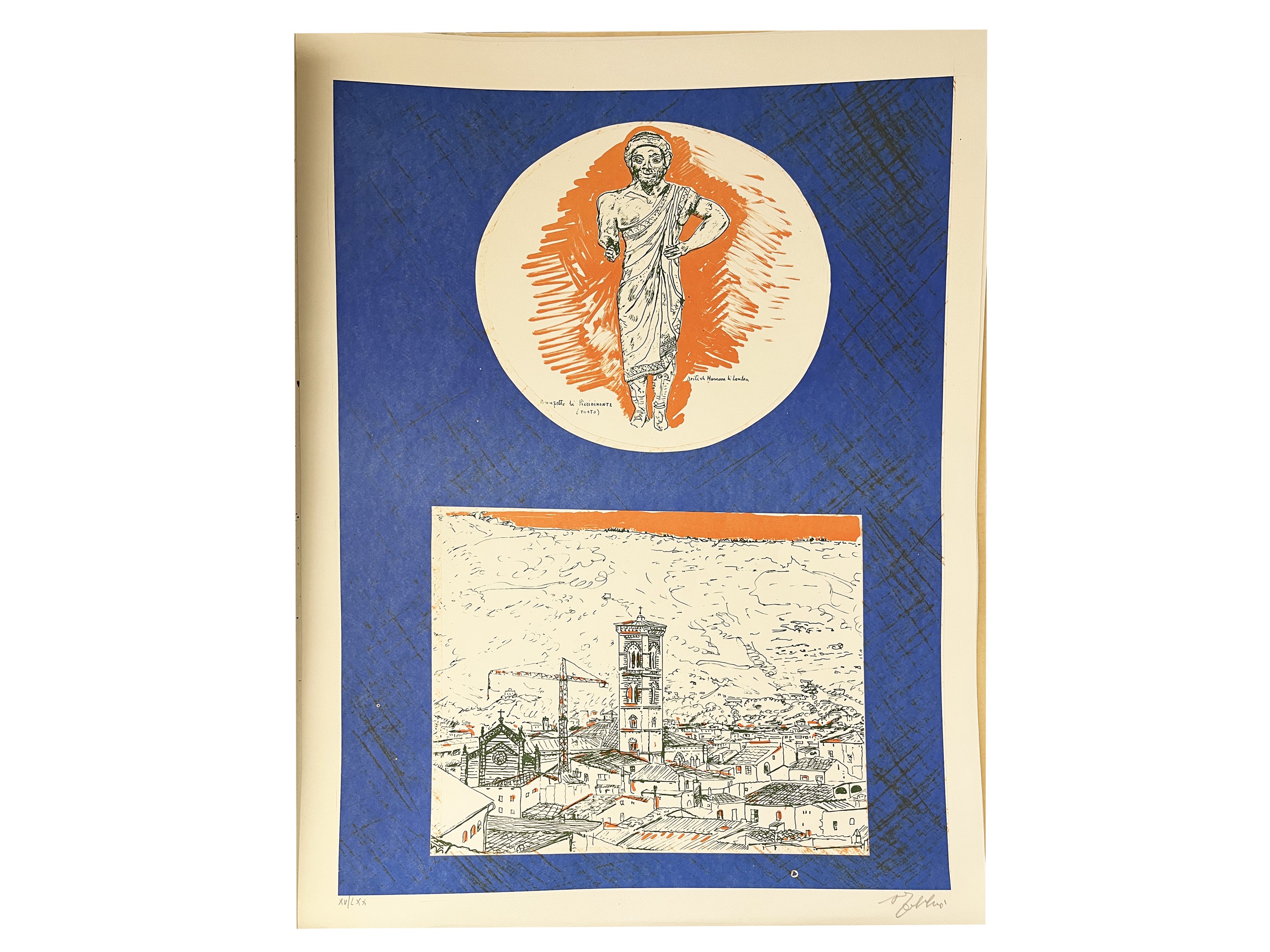 Alfredo Fabbri e altri, Lotto di grafica con litografie e stampa