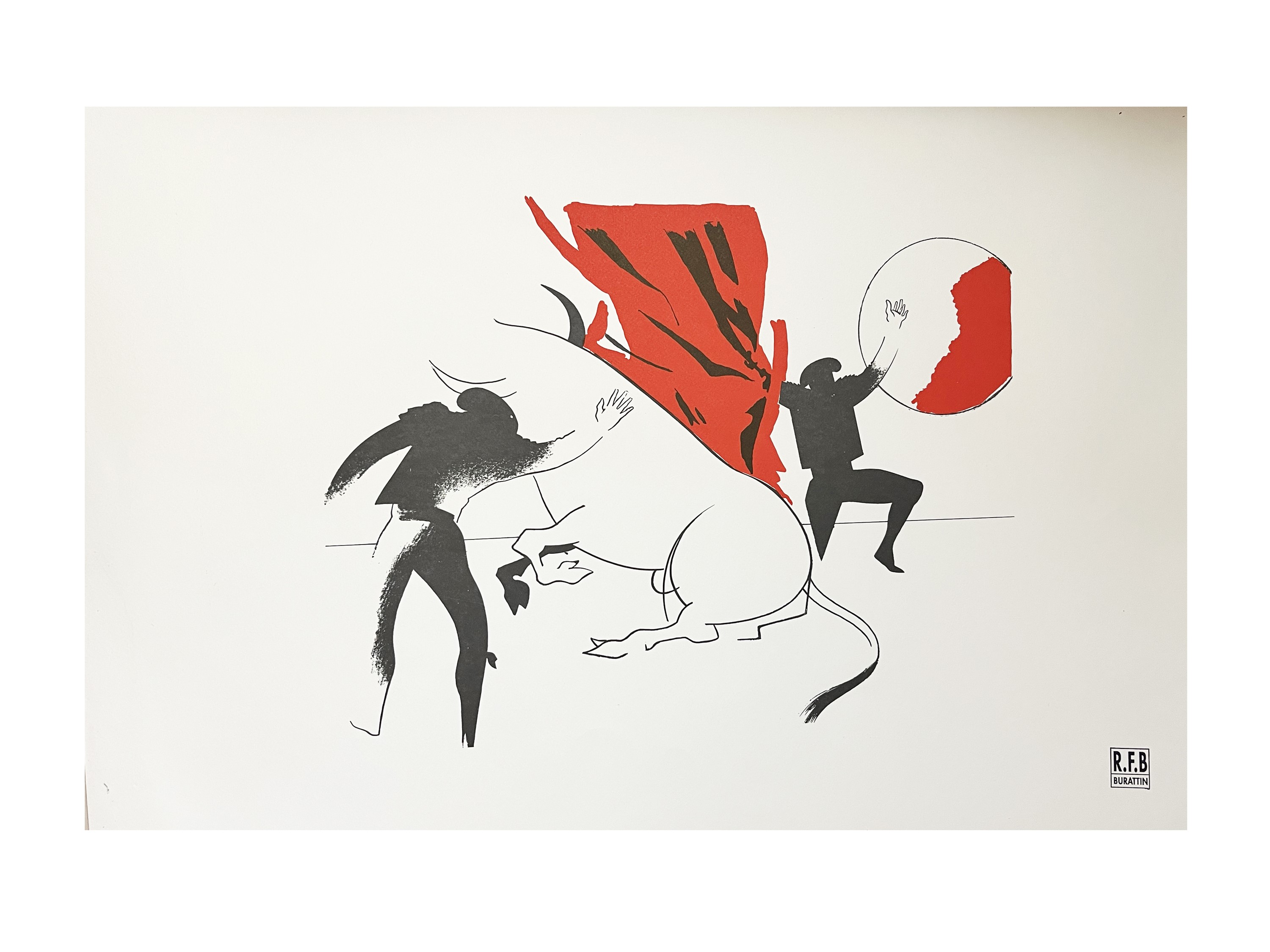 Alfredo Fabbri e altri, Lotto di grafica con litografie e stampa
