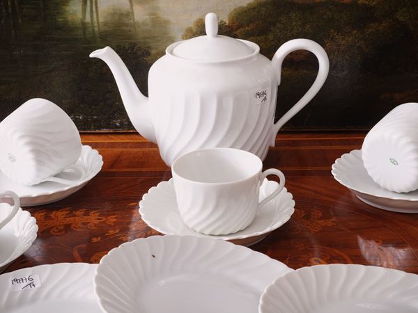Long porcelain tea or coffee service, Richard Ginori
