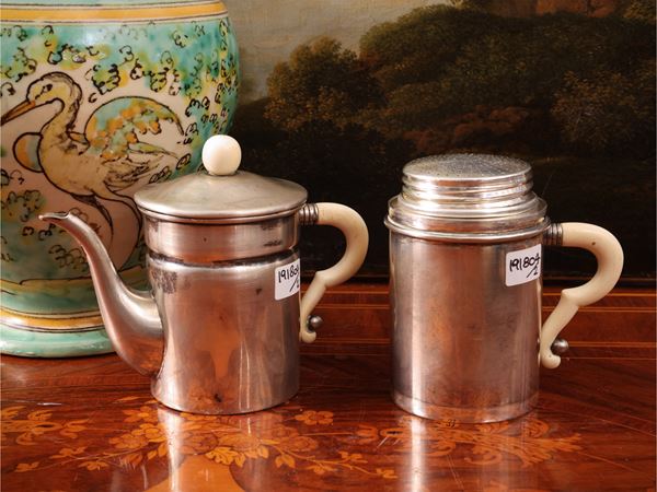 Neapolitan silver coffee pot