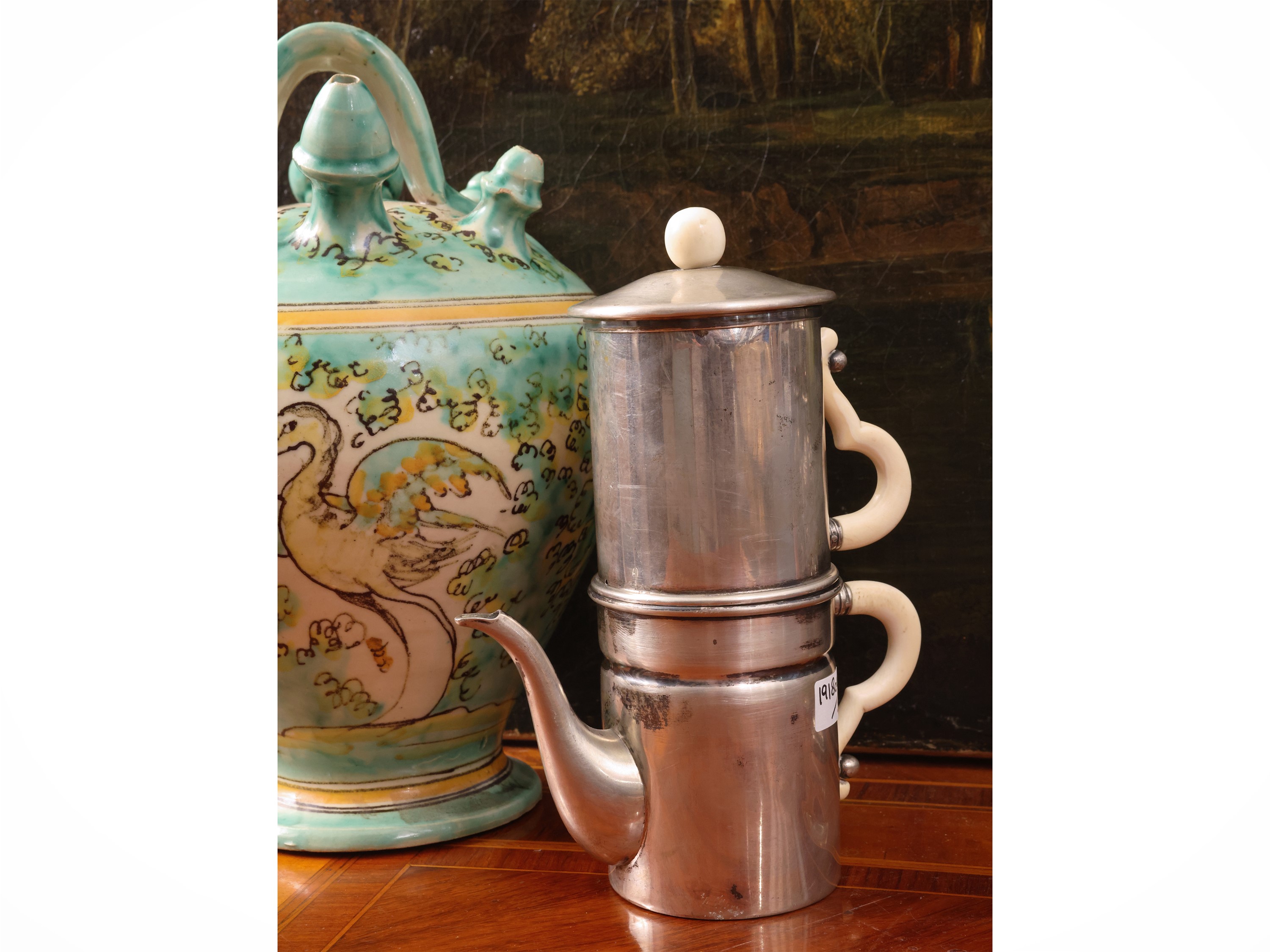 Caffettiera napoletana, argento