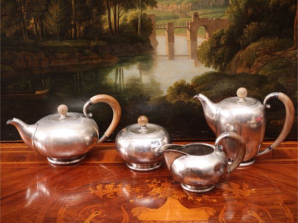 Silver tea and coffee set, Ricci Alessandria