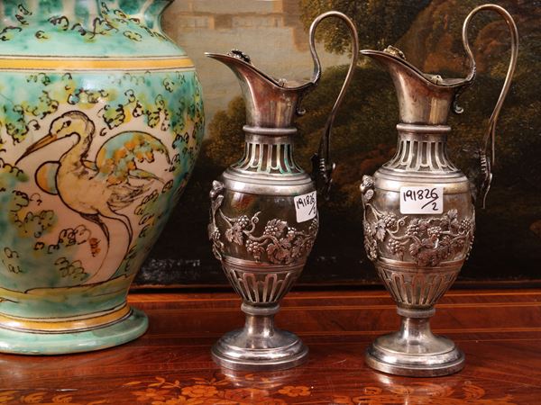 Pair of silver-bound ampoules