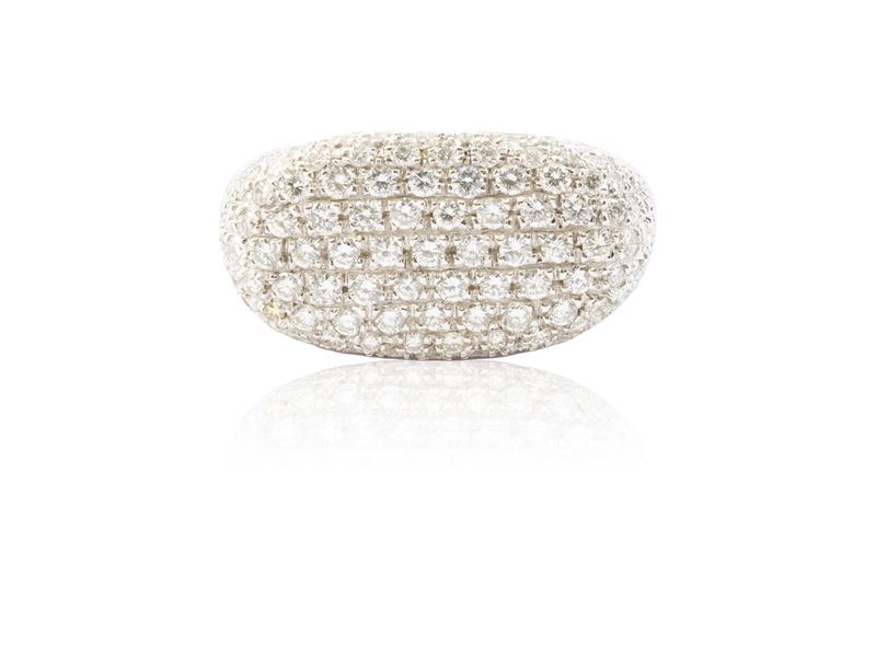 Anello in Oro Bianco 18kt e Diamanti