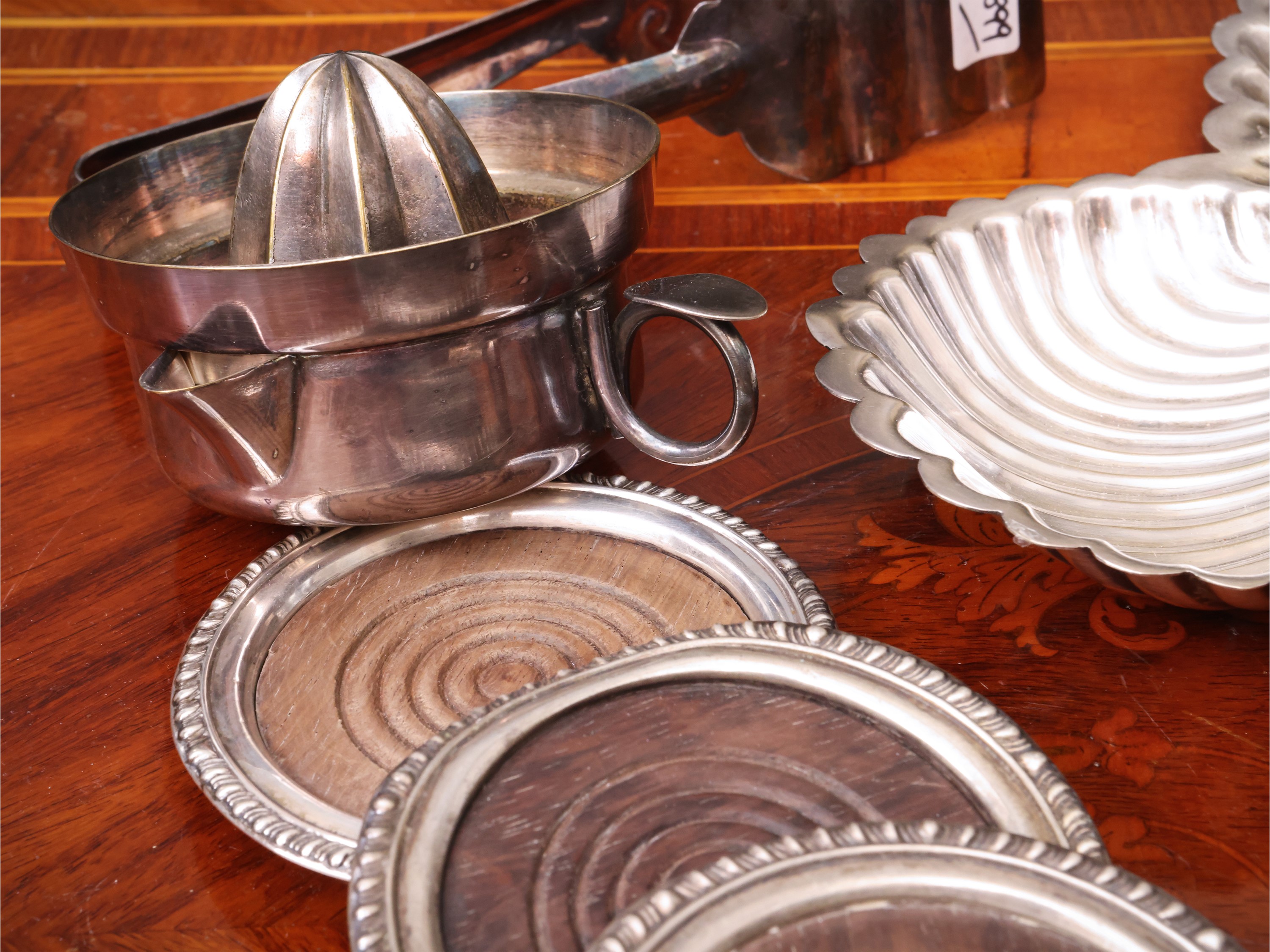 Accessori da tavola, metallo argentato (set)