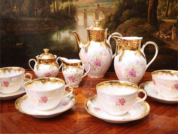 Luster porcelain tea service