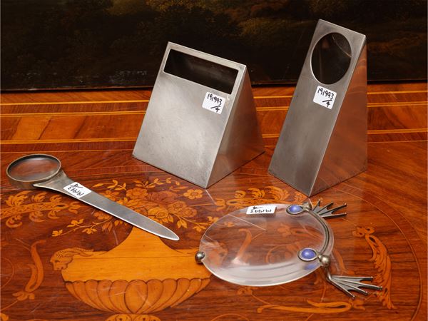 Silver desk accessories