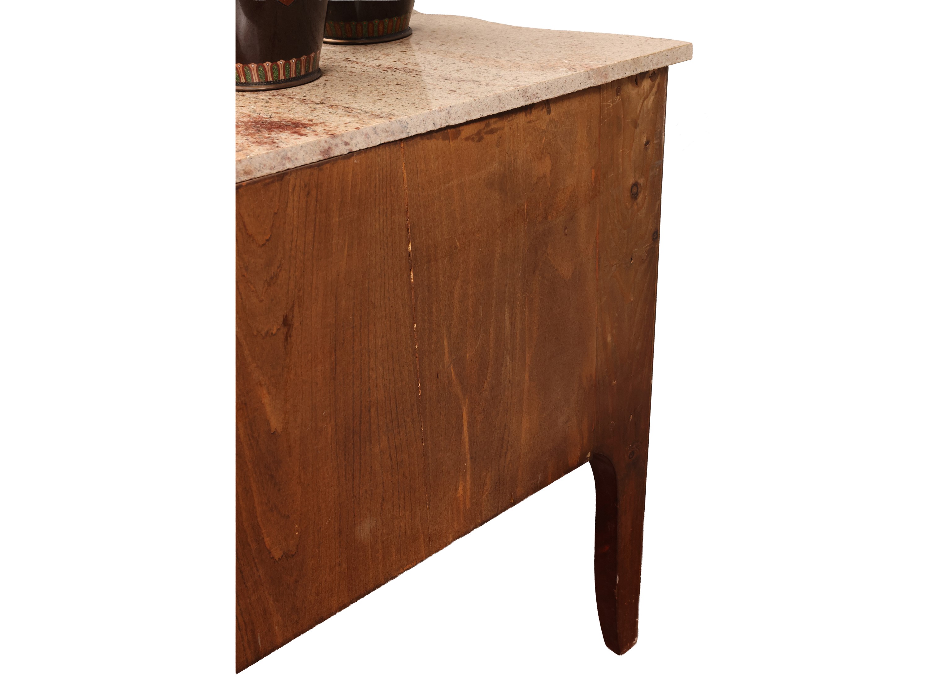 Cassettone intarsiato a marqueterie, bois de rose e altre essenze, inizio XX secolo