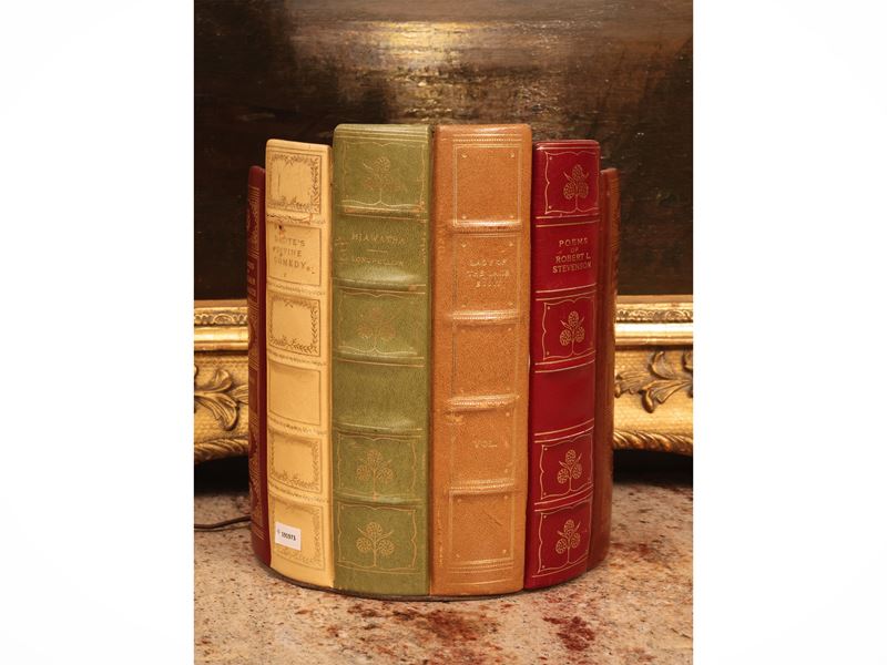 Mario Russo, Lampada da studio con dorsi di libri d’epoca, anni Cinquanta