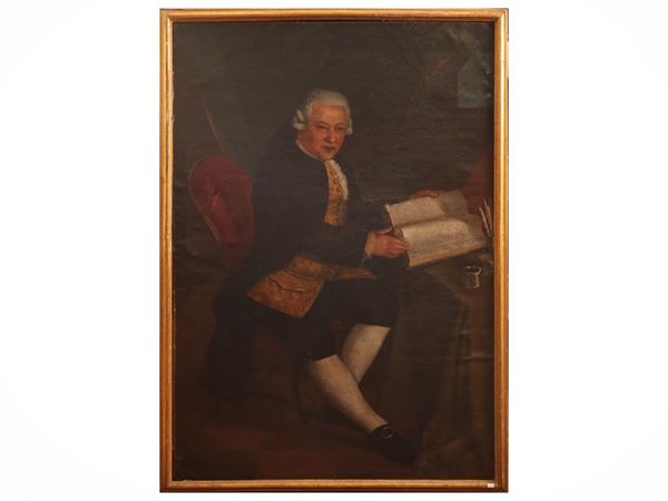 Ritratto di gentiluomo assiso nel suo studio